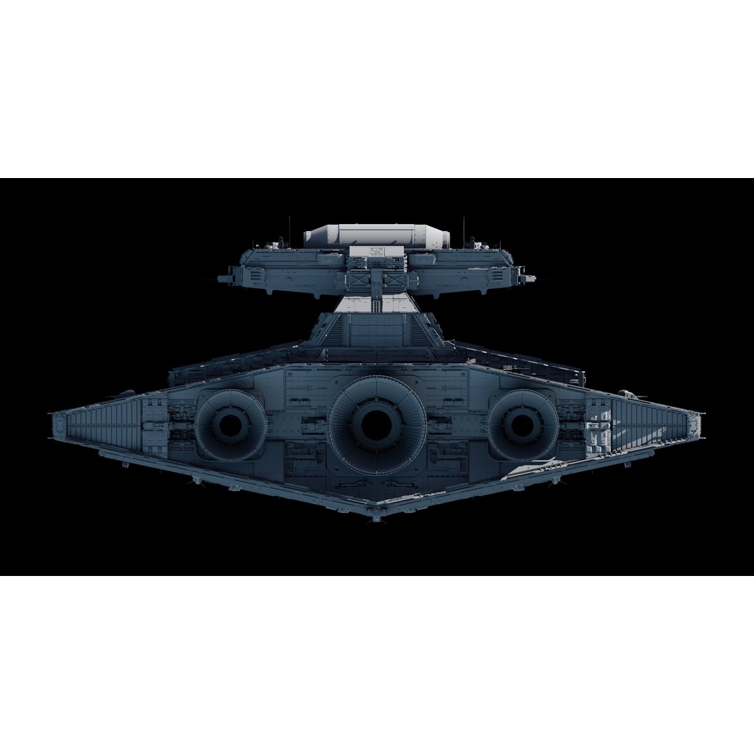 Gladiator-Class Star Destroyer 3D Model – High Poly Spaceship, FBX, OBJ - View 7