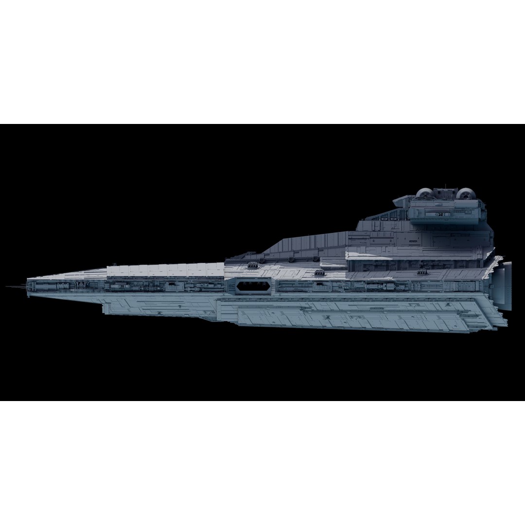 Gladiator-Class Star Destroyer 3D Model – High Poly Spaceship, FBX, OBJ - View 8