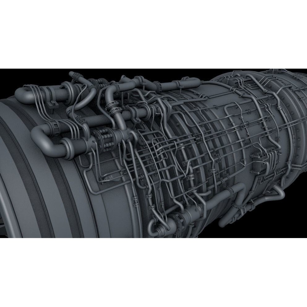 Jet Engine 3D Model – High Poly Aircraft Part, FBX & OBJ Formats