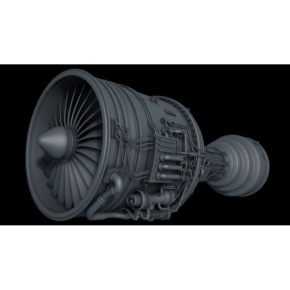 Jet Engine 3D Model – High Poly Aircraft Part, FBX & OBJ Formats - View 23
