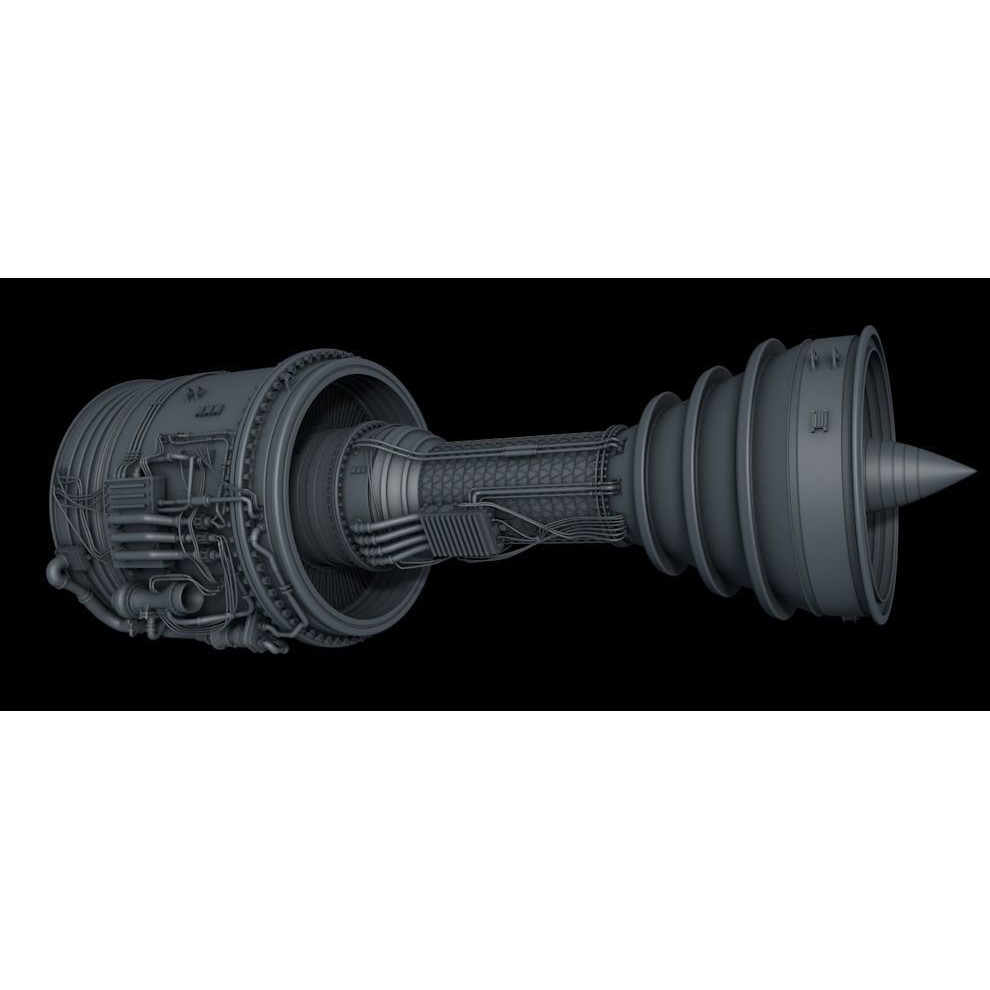 Jet Engine 3D Model – High Poly Aircraft Part, FBX & OBJ Formats - View 24