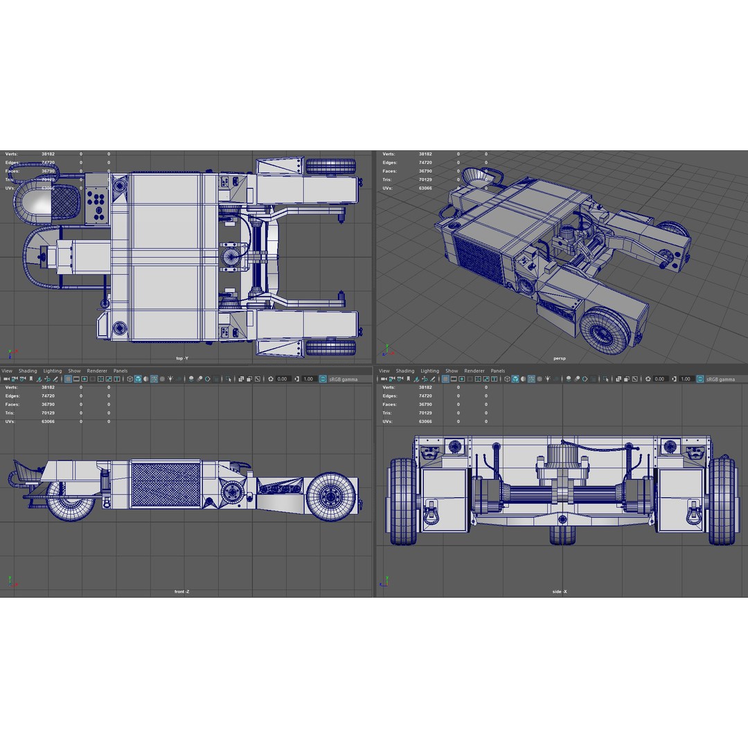 US NAVY Tractor AS32 3D Model – PBR Game-Ready Asset, Multiple Formats - View 10