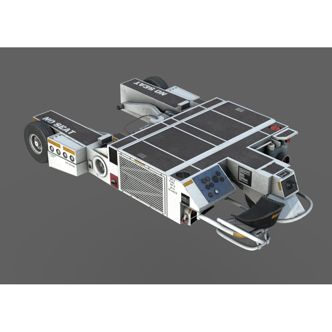 US NAVY Tractor AS32 3D Model – PBR Game-Ready Asset, Multiple Formats - View 3
