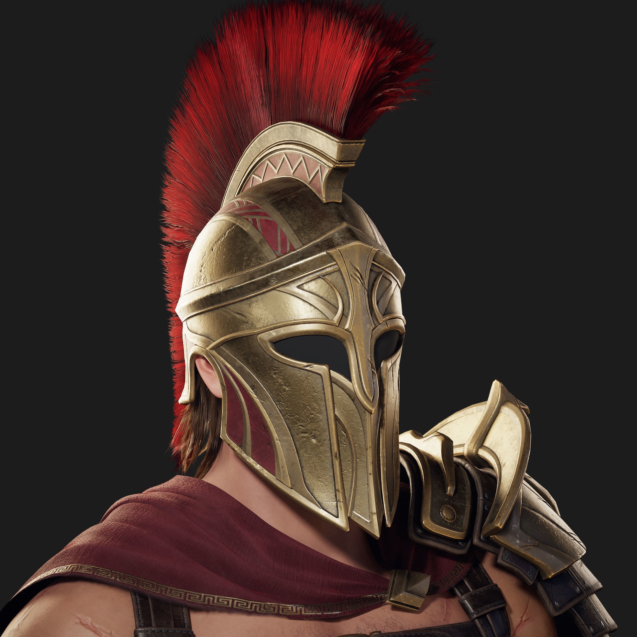 Spartan Hoplite - Low-Poly Game-Ready 3D Model - View 7