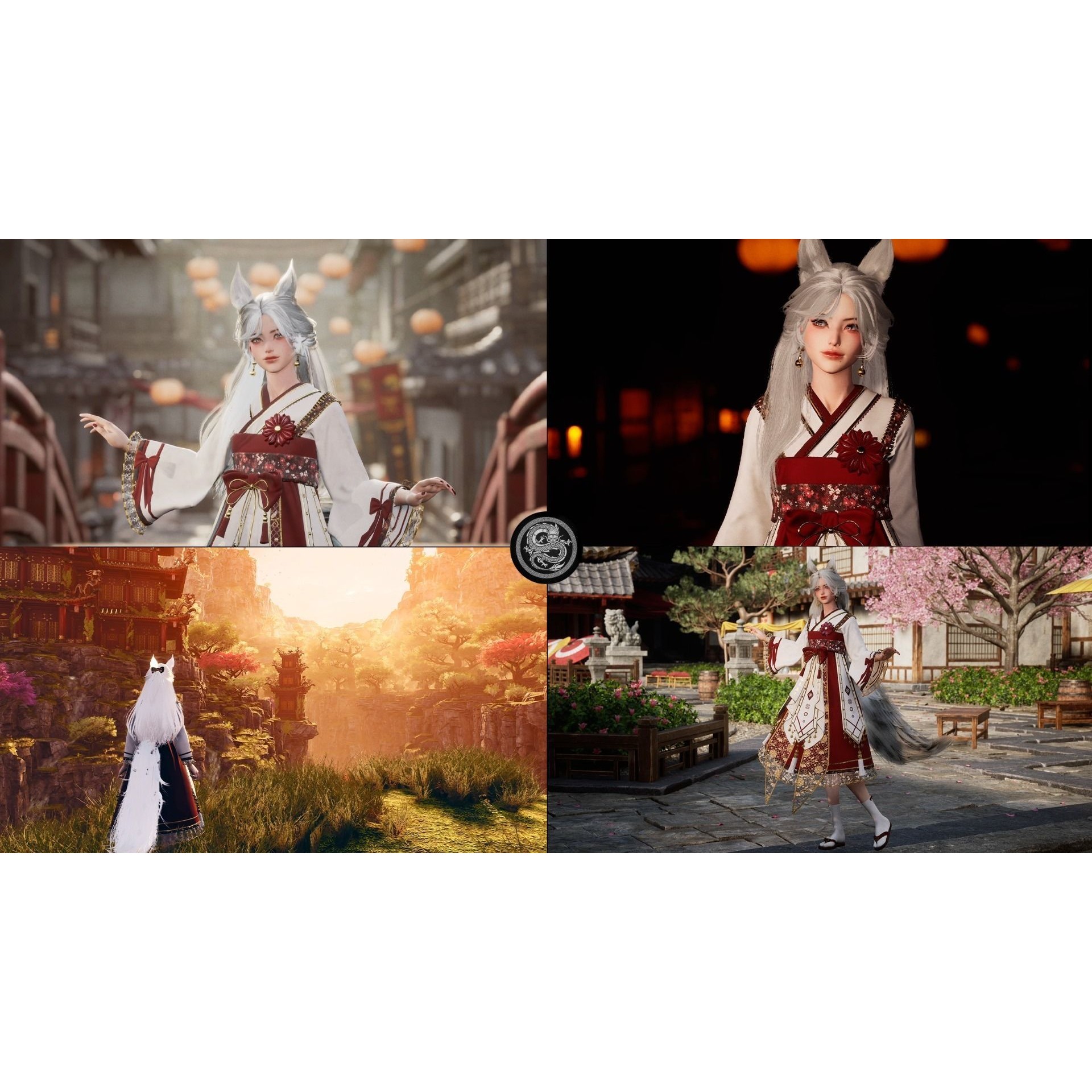 Kitsune Yuna - Low-Poly Game-Ready 3D Model - View 10