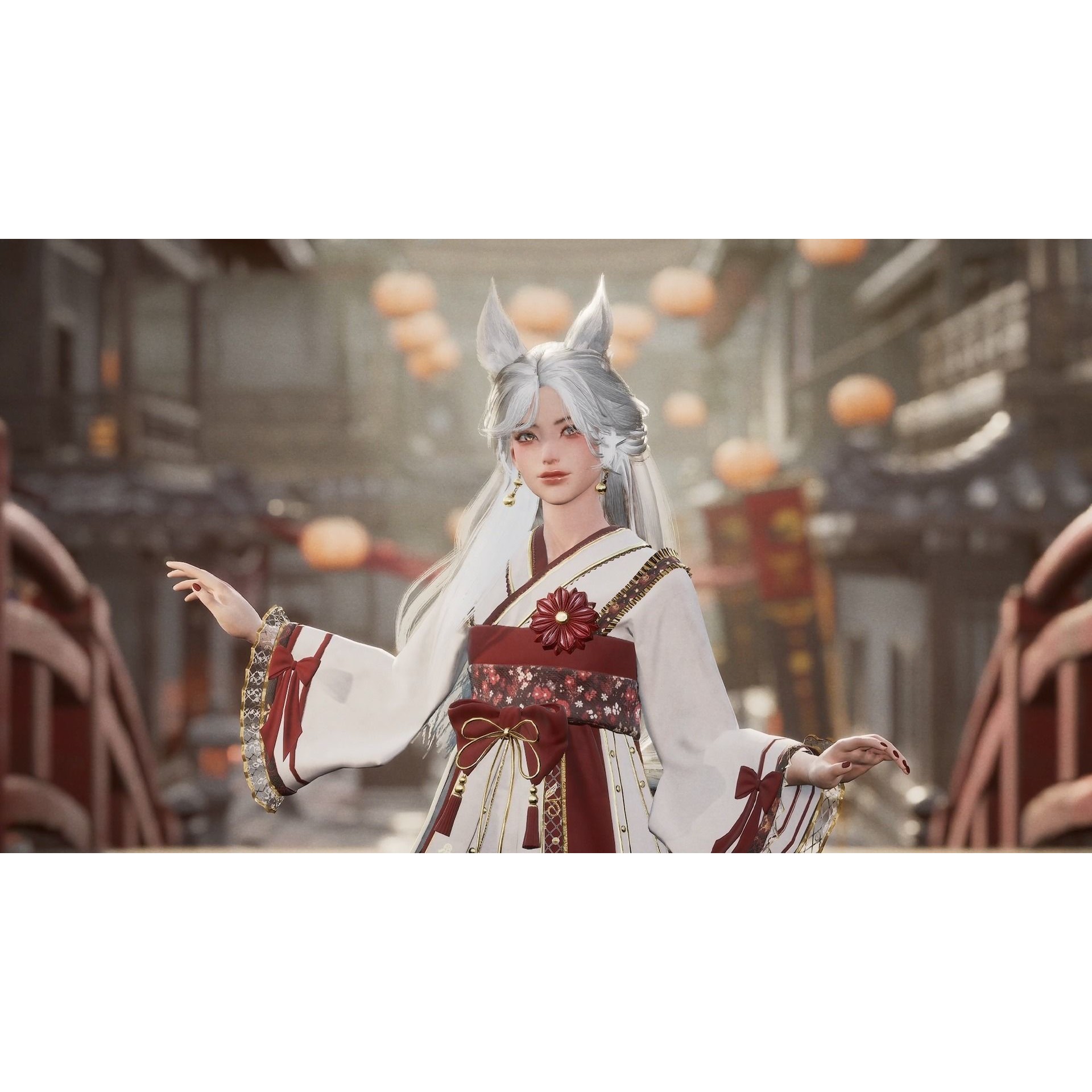 Kitsune Yuna - Low-Poly Game-Ready 3D Model - View 11