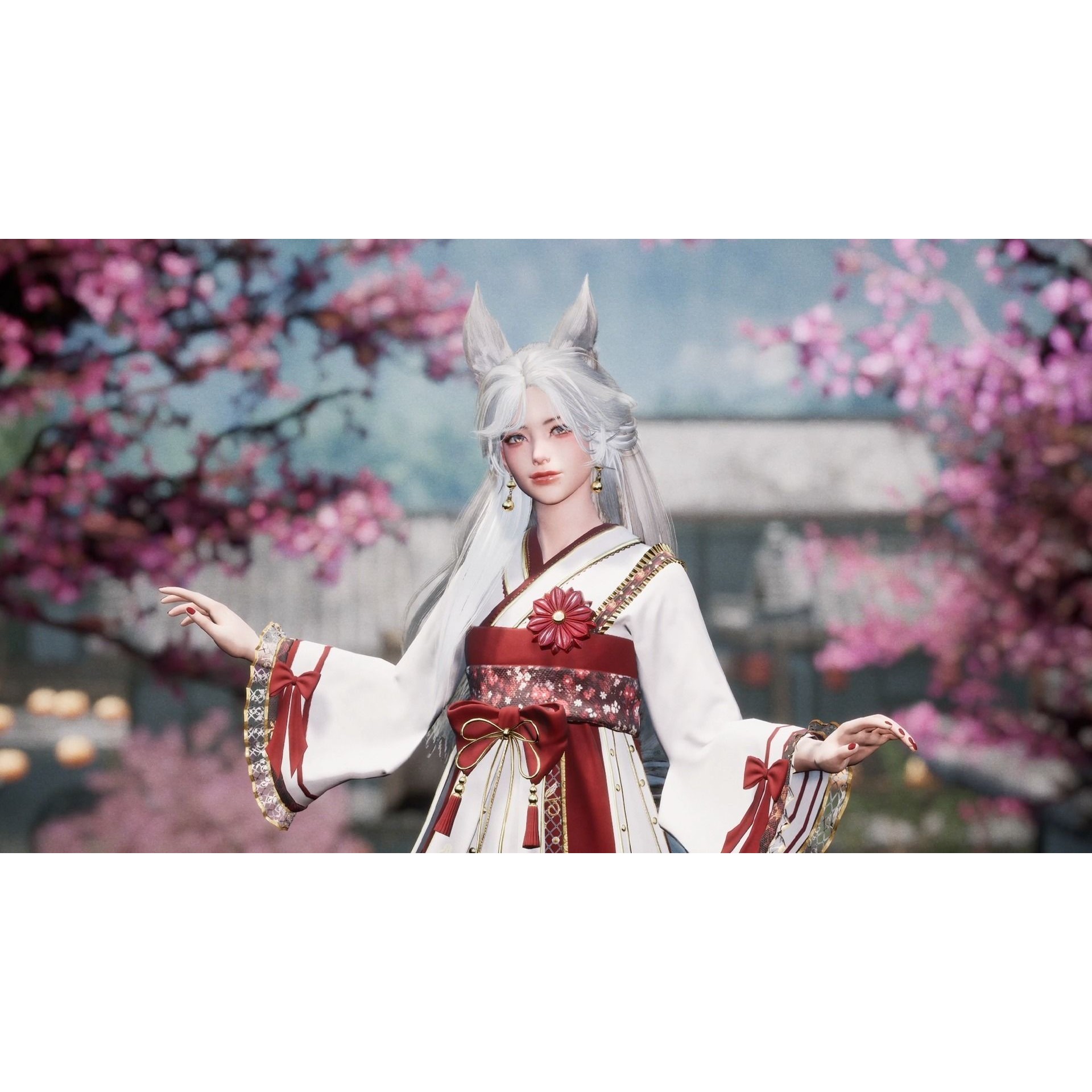Kitsune Yuna - Low-Poly Game-Ready 3D Model - View 12