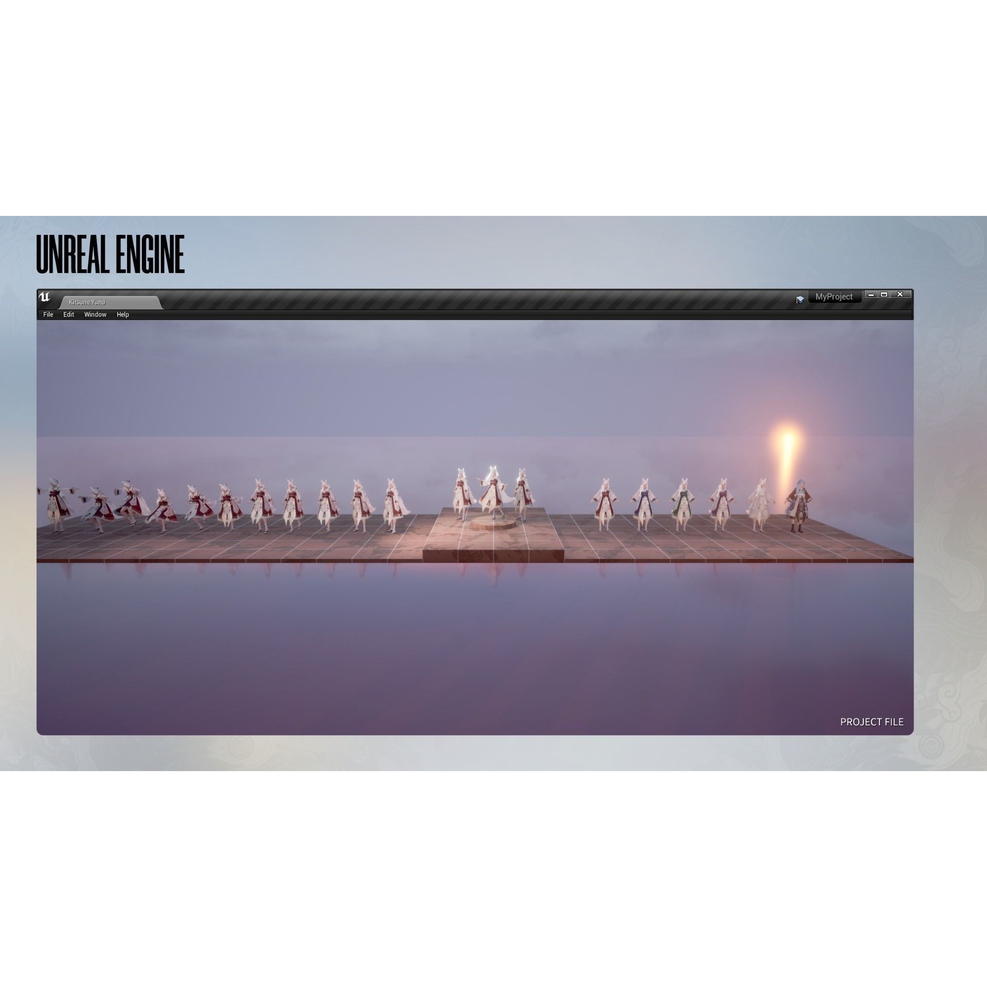 Kitsune Yuna - Low-Poly Game-Ready 3D Model - View 24