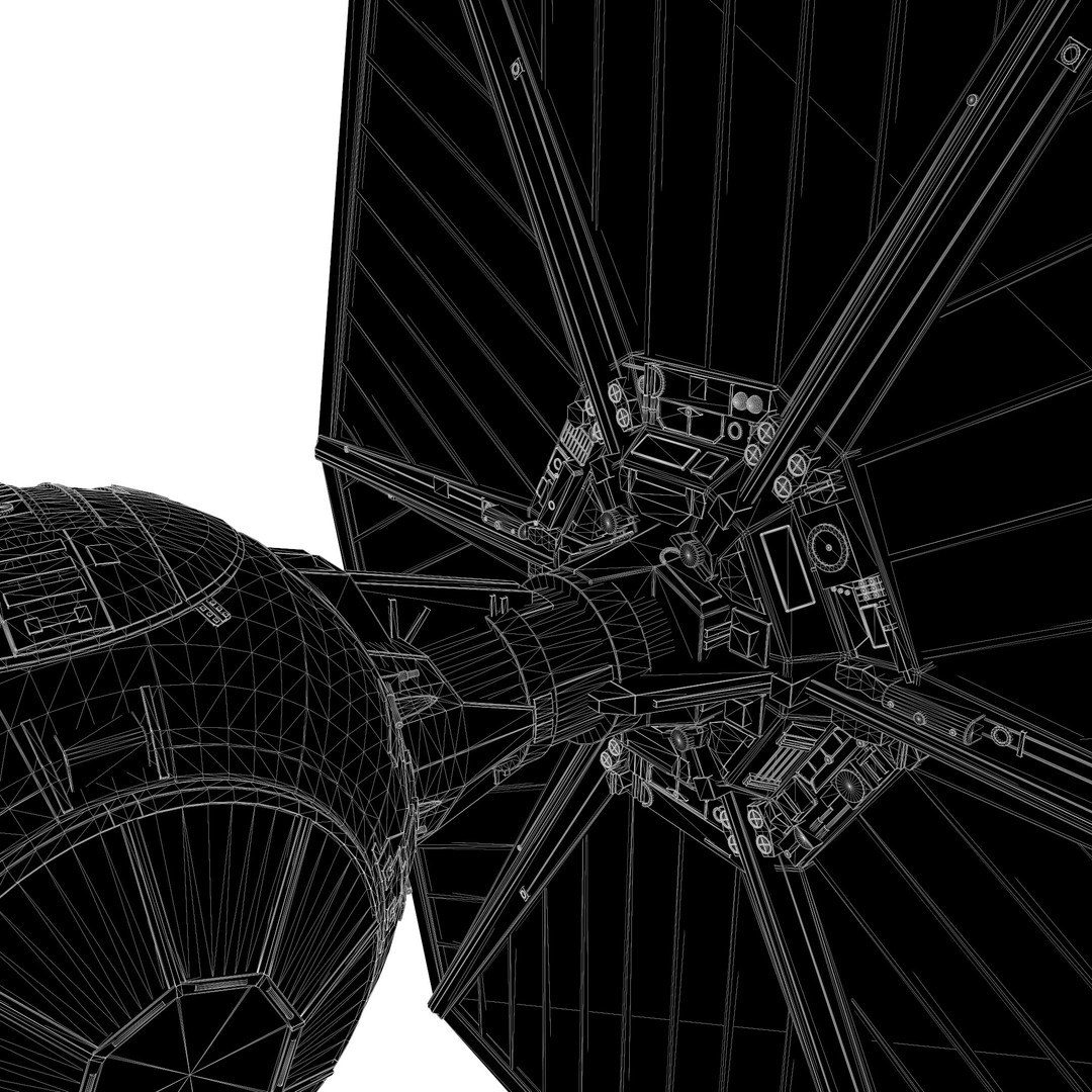 Star Wars Tie Fighter 3D Model – Low Poly Game Ready, FBX, OBJ