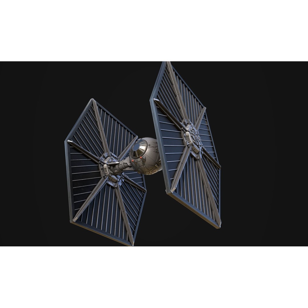 Star Wars Tie Fighter 3D Model – Low Poly Game Ready, FBX, OBJ - View 10