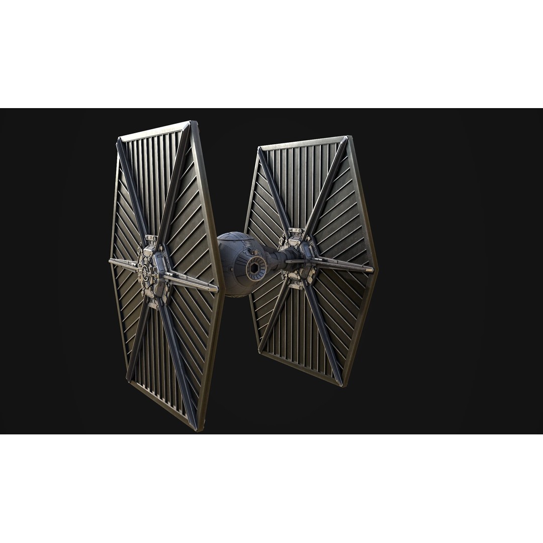 Star Wars Tie Fighter 3D Model – Low Poly Game Ready, FBX, OBJ - View 11