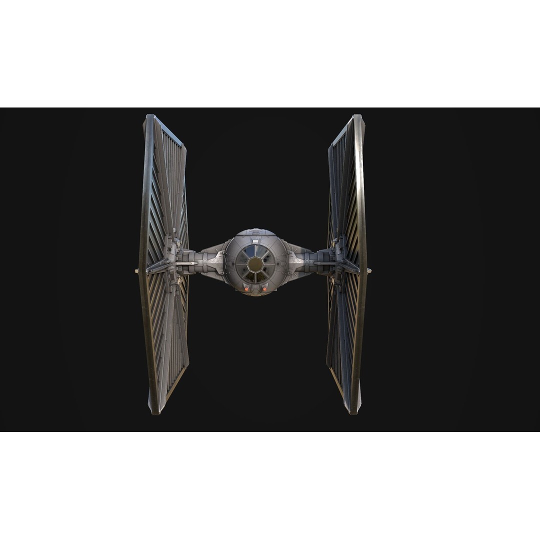 Star Wars Tie Fighter 3D Model – Low Poly Game Ready, FBX, OBJ - View 4