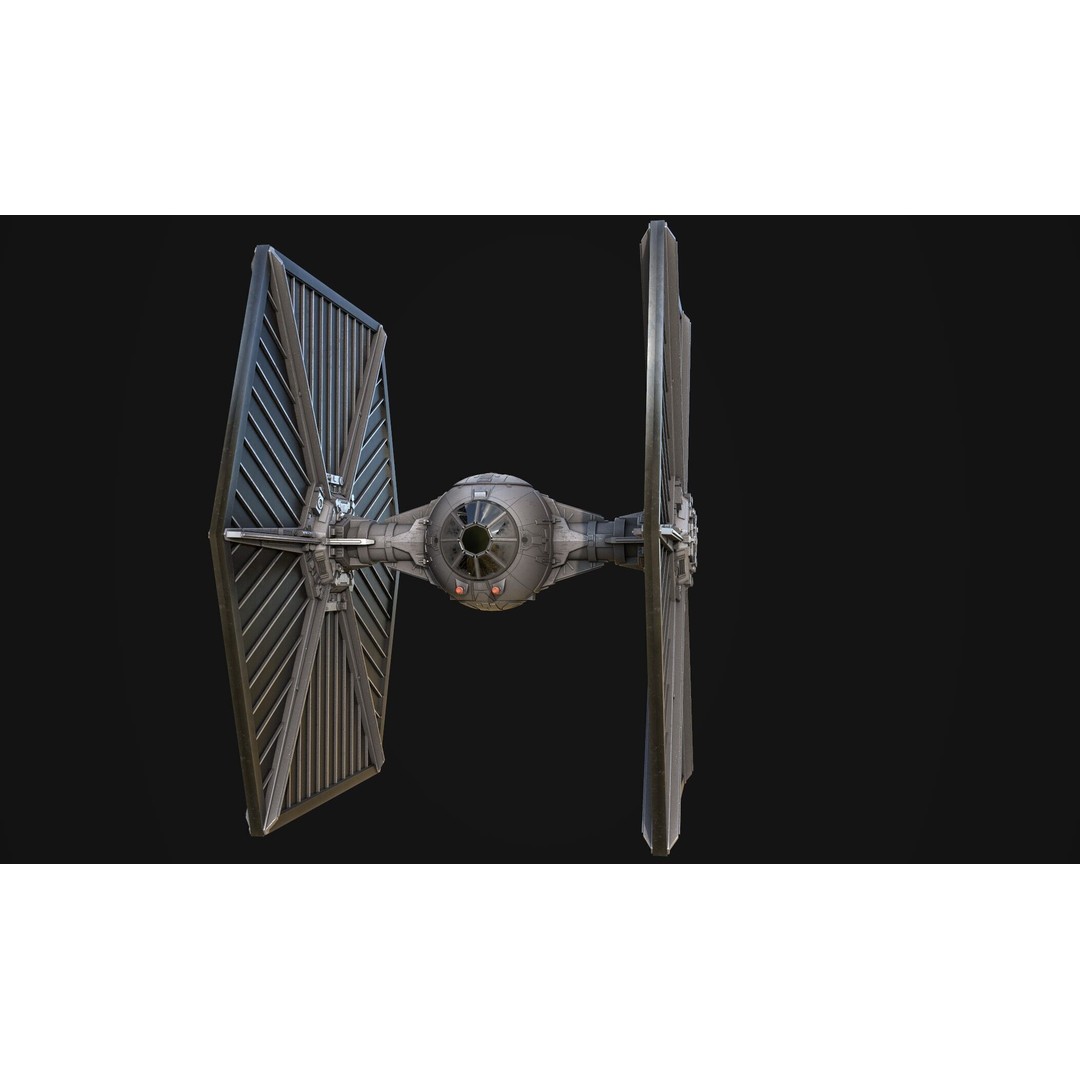 Star Wars Tie Fighter 3D Model – Low Poly Game Ready, FBX, OBJ - View 5