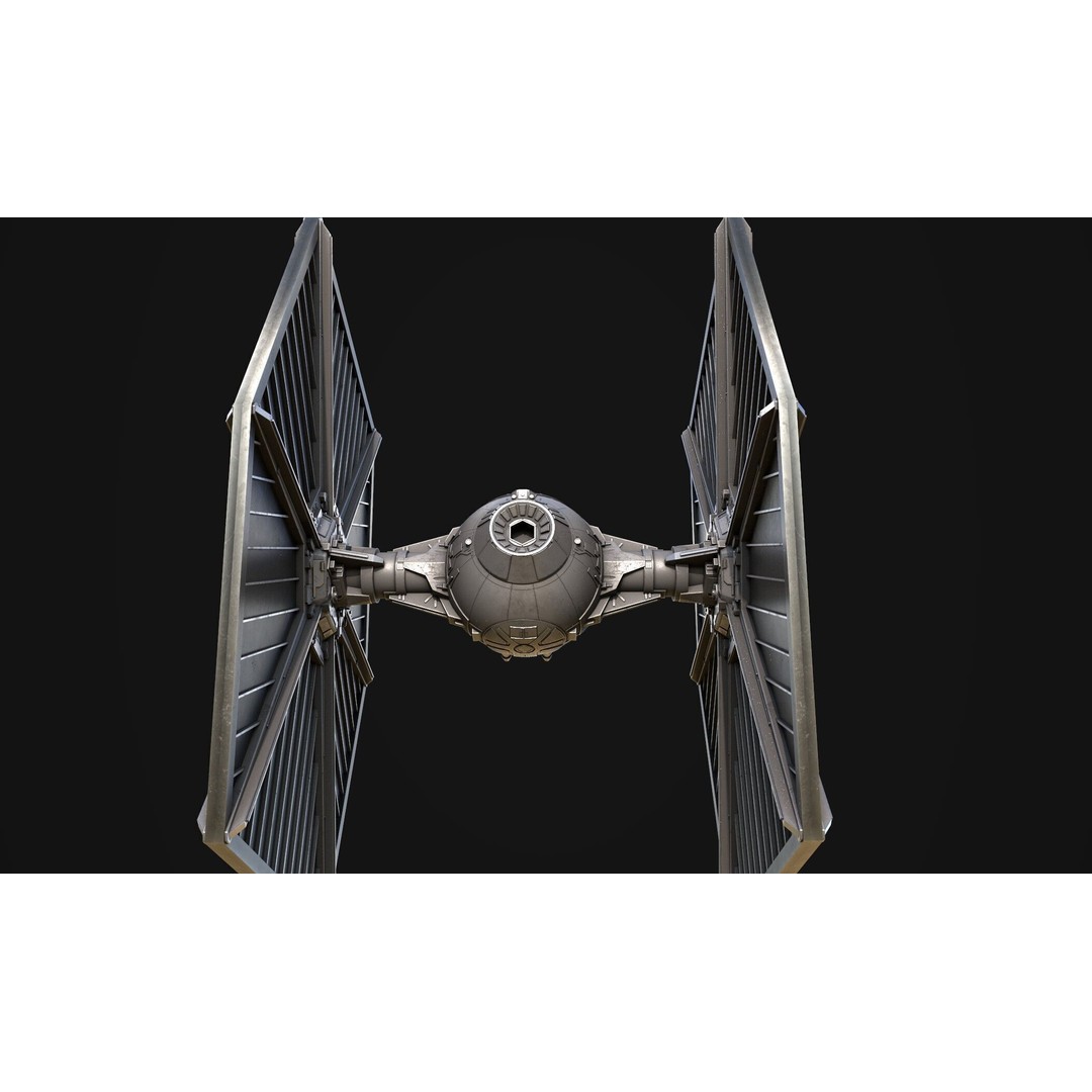 Star Wars Tie Fighter 3D Model – Low Poly Game Ready, FBX, OBJ - View 6