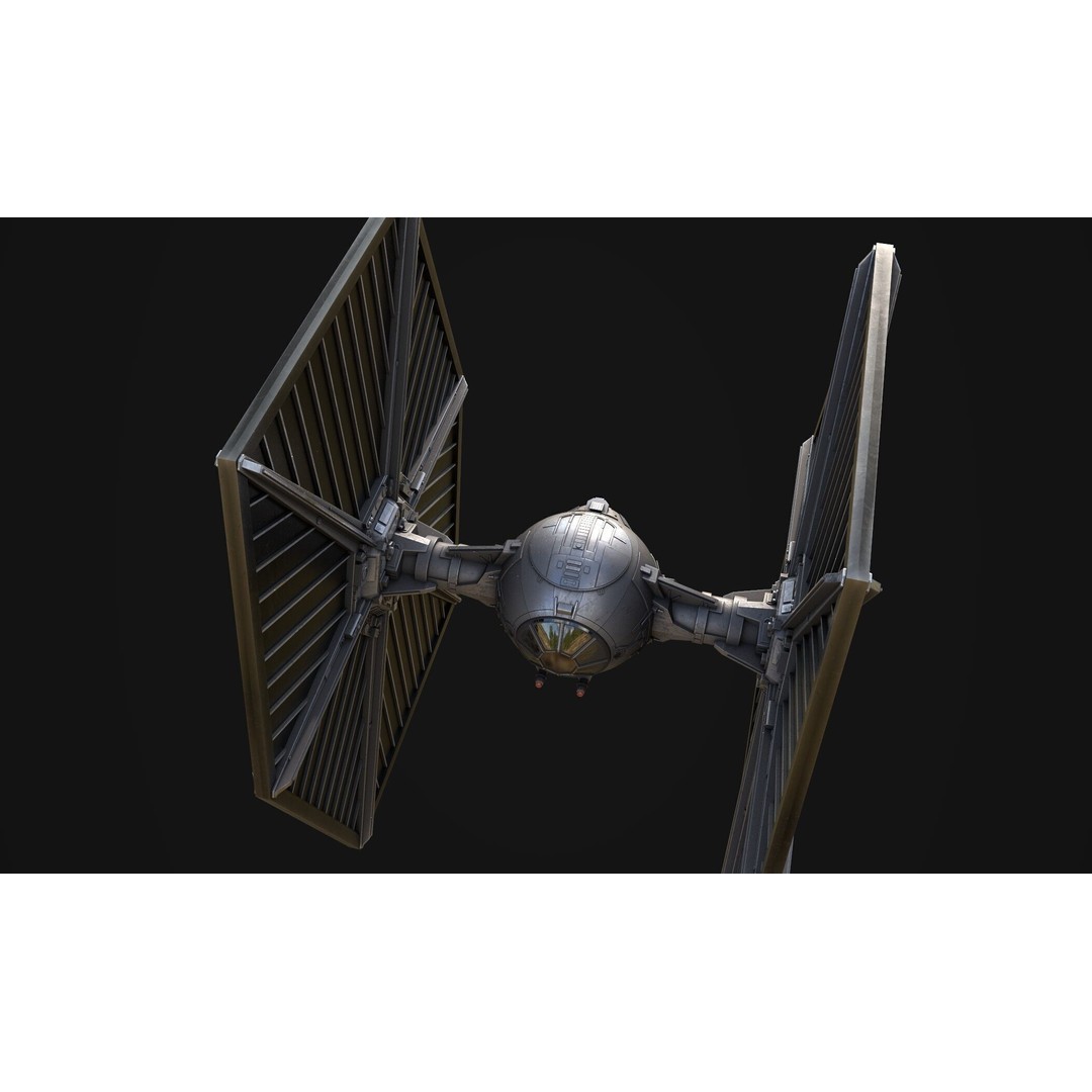 Star Wars Tie Fighter 3D Model – Low Poly Game Ready, FBX, OBJ - View 7