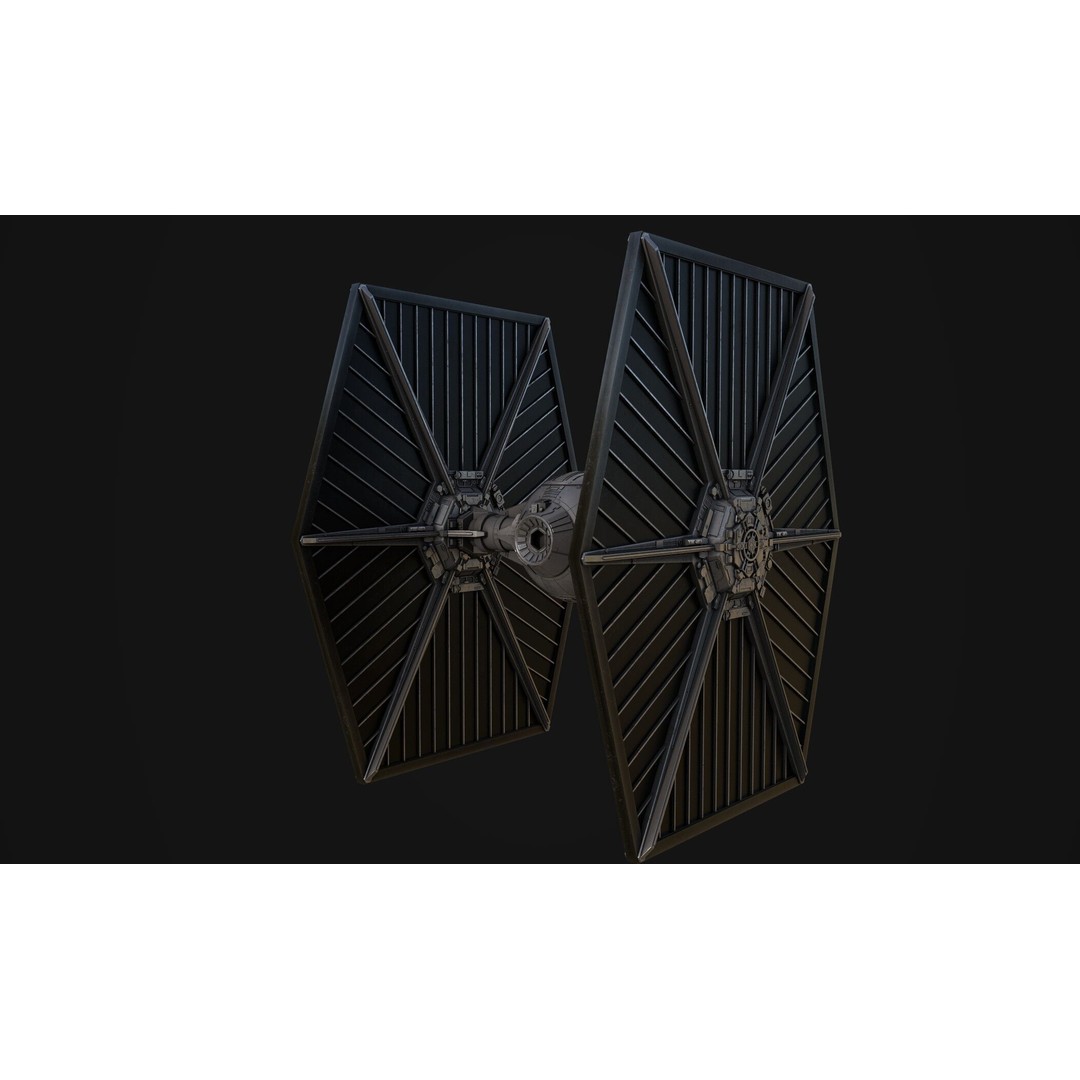 Star Wars Tie Fighter 3D Model – Low Poly Game Ready, FBX, OBJ - View 8