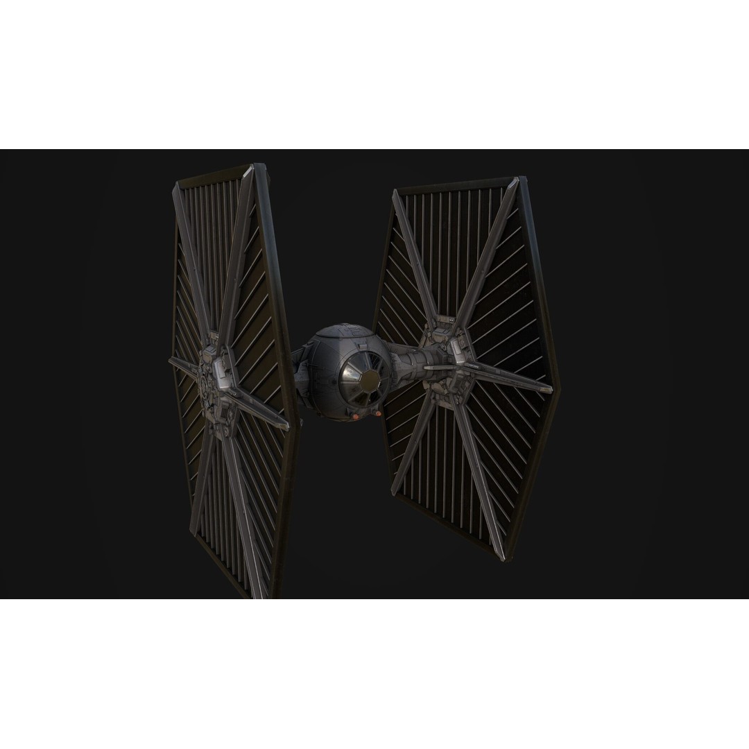 Star Wars Tie Fighter 3D Model – Low Poly Game Ready, FBX, OBJ - View 9