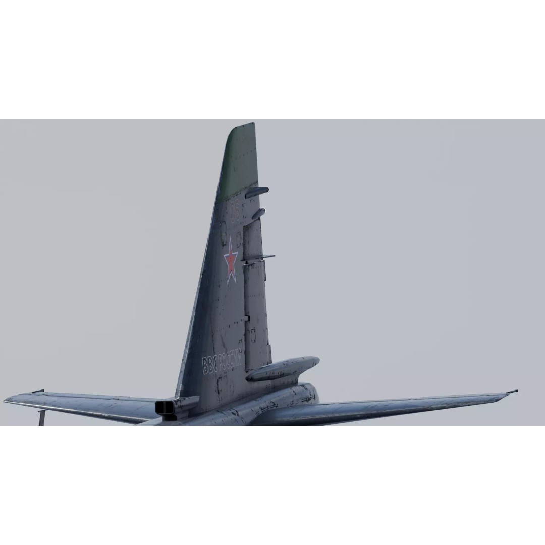 SU-25 Frogfoot 3D Model – Low Poly Game-Ready Aircraft, FBX, Blender - View 18
