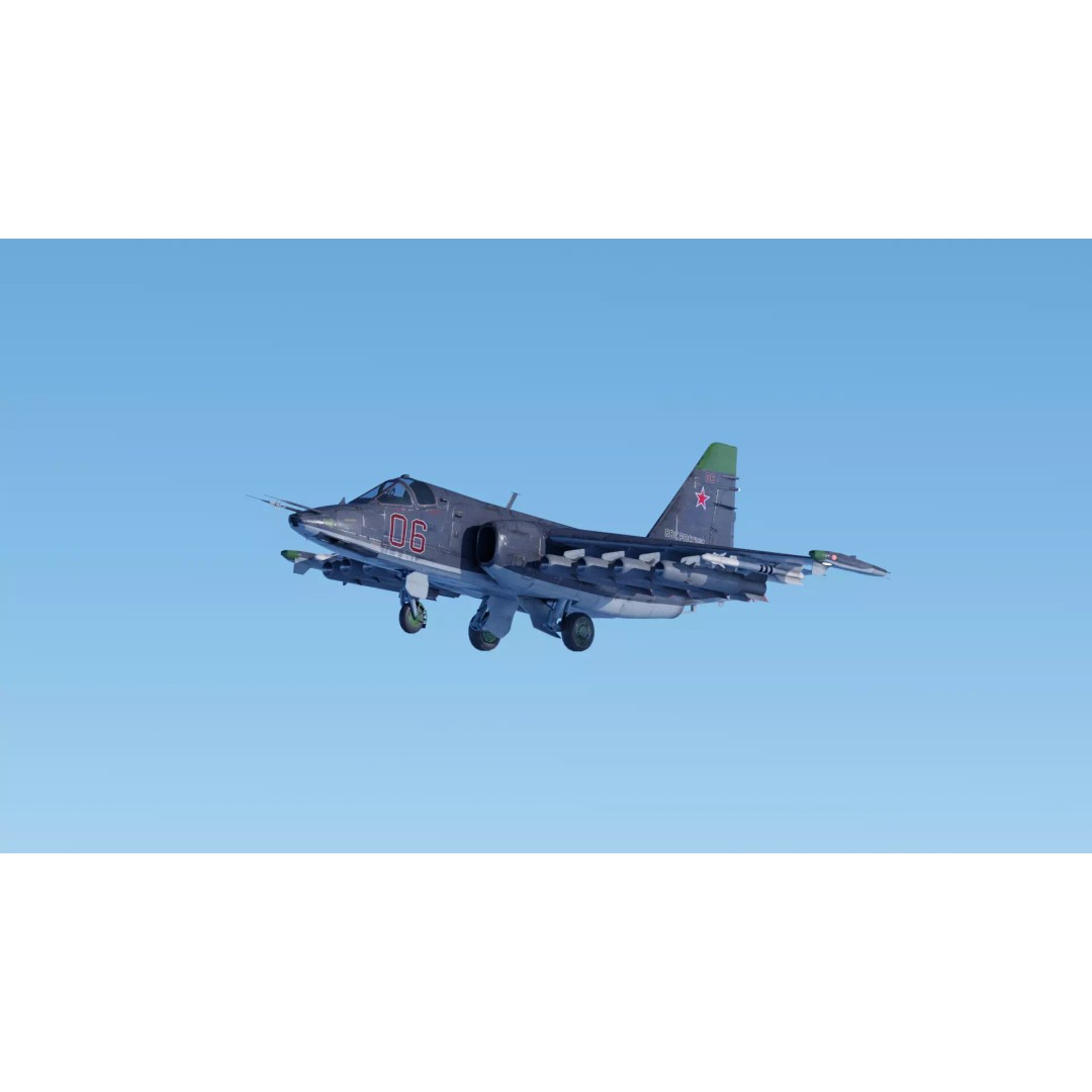 SU-25 Frogfoot 3D Model – Low Poly Game-Ready Aircraft, FBX, Blender - View 2