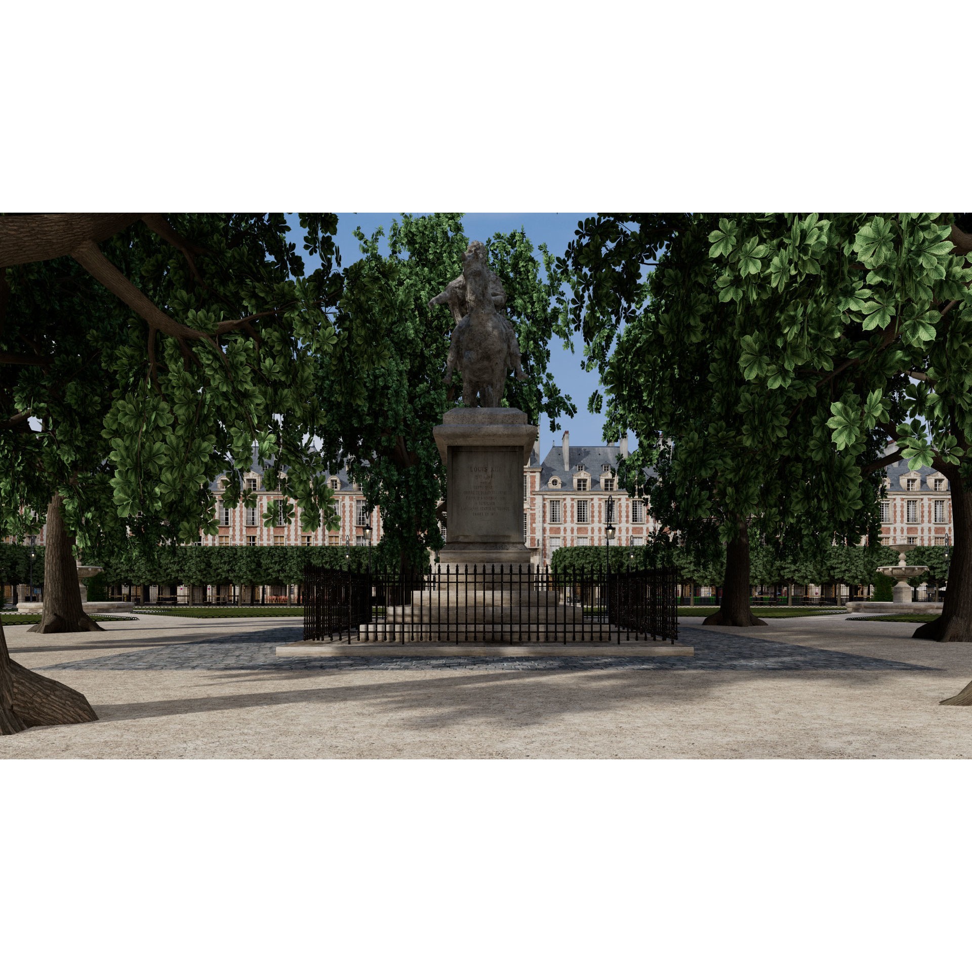 Paris Place des Vosges - Non Commercial License 3D Model