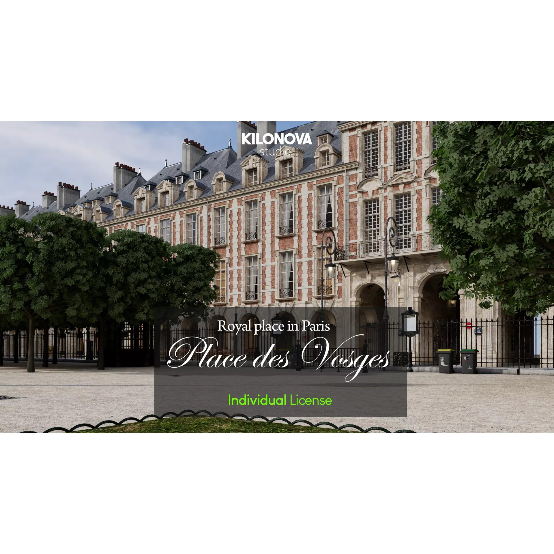 Paris Place des Vosges - Non Commercial License 3D Model - View 2