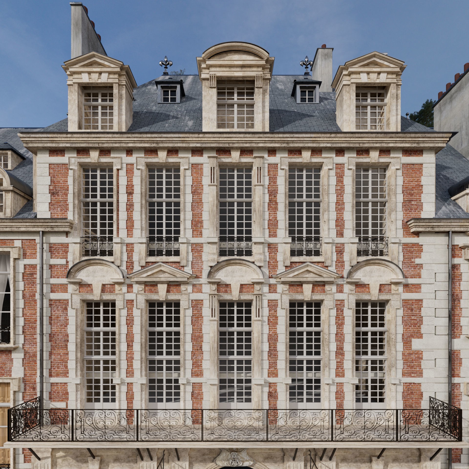 Paris Place des Vosges - Non Commercial License 3D Model - View 36