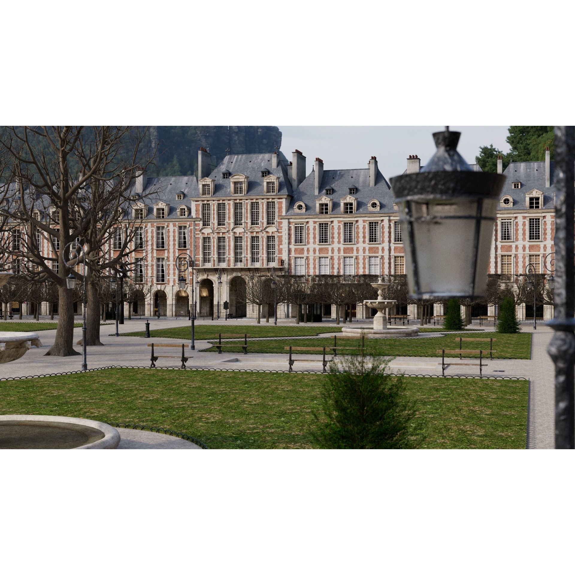 Paris Place des Vosges - Non Commercial License 3D Model - View 45