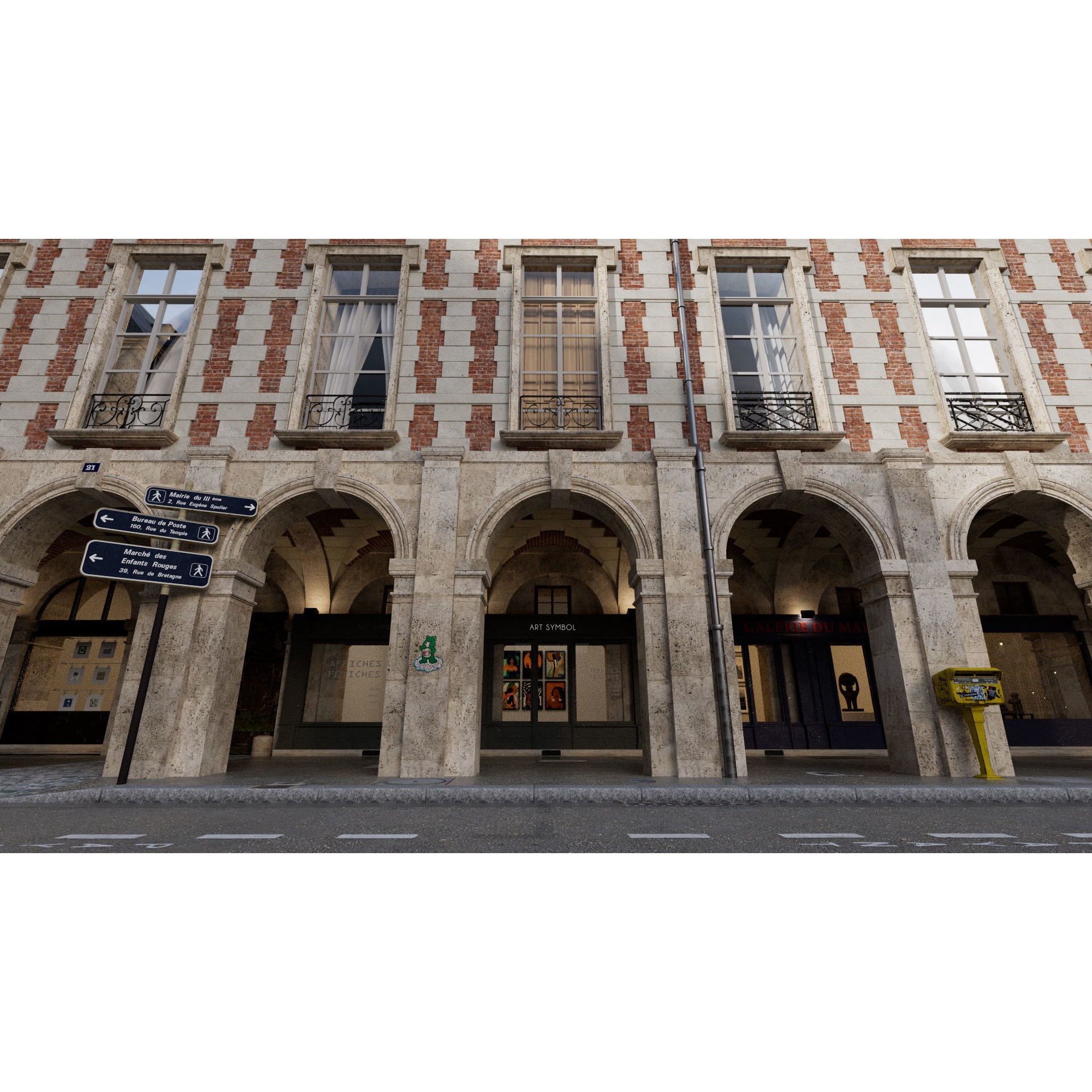 Paris Place des Vosges - Non Commercial License 3D Model - View 5