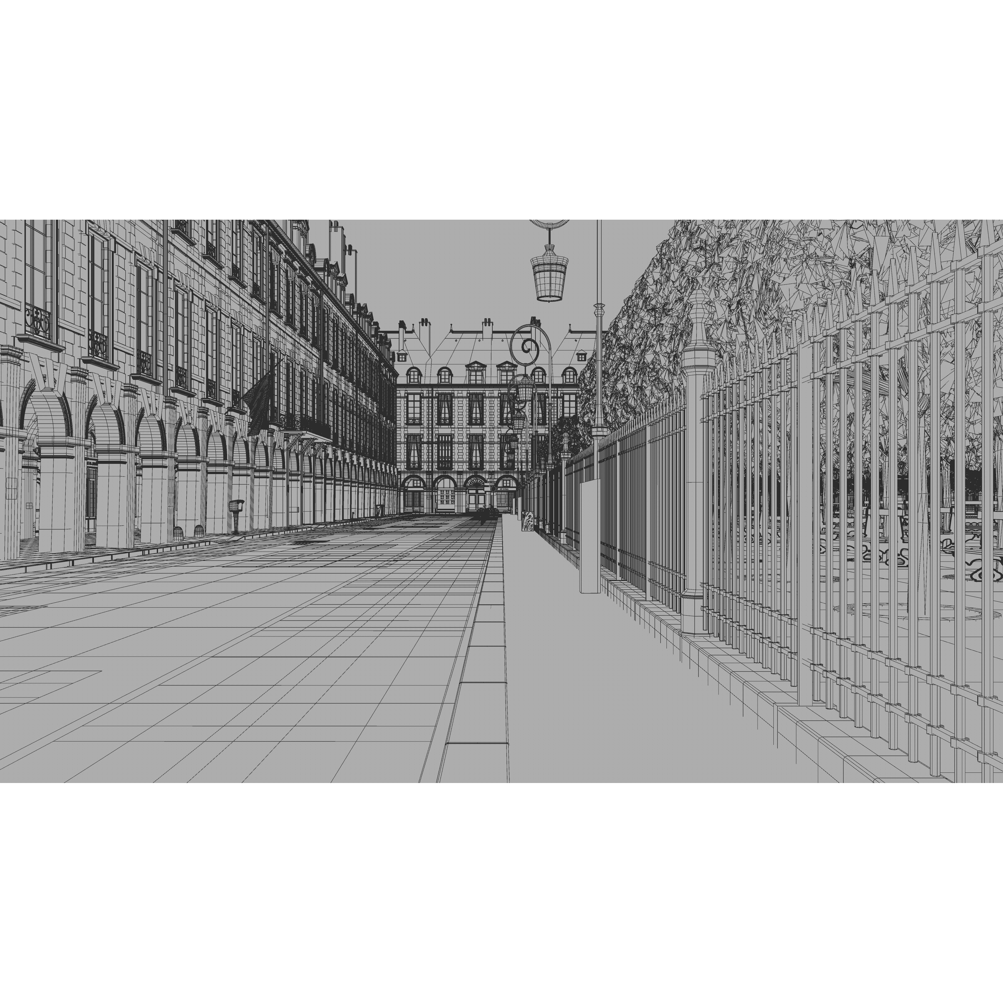 Paris Place des Vosges - Non Commercial License 3D Model - View 55