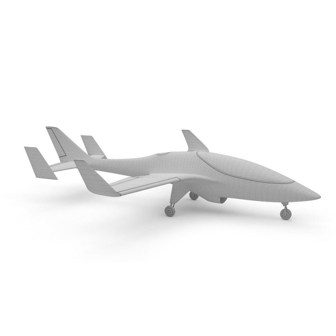 Sci-Fi Light Aircraft 3D Model – Futuristic Vehicle with PBR Textures, FBX
