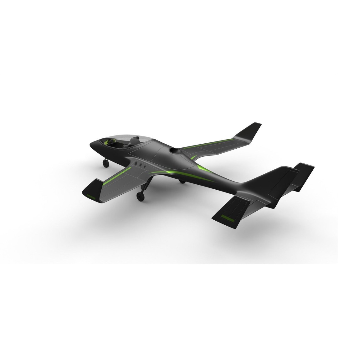 Sci-Fi Light Aircraft 3D Model – Futuristic Vehicle with PBR Textures, FBX - View 6