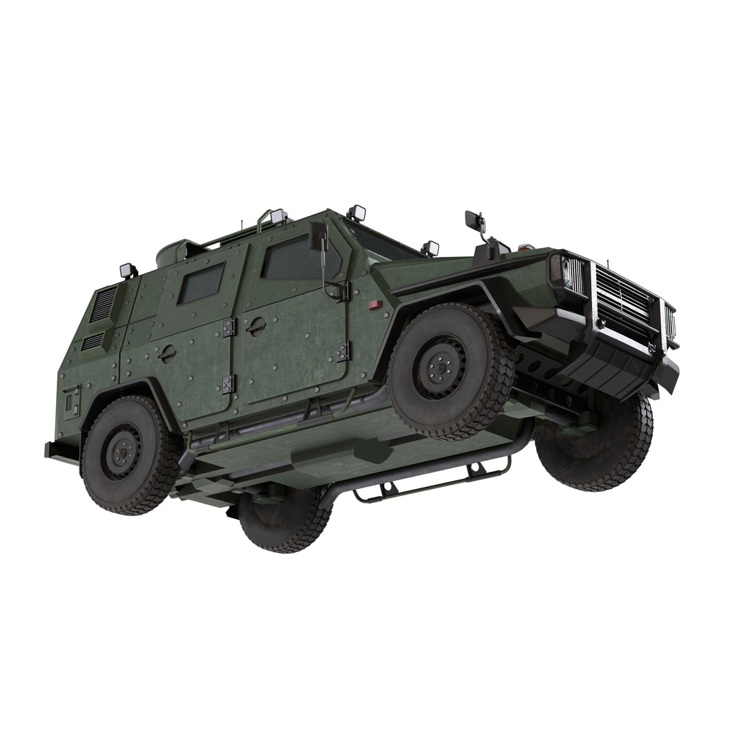 LAPV Enok Light Armored Patrol Vehicle 3D Model – Low Poly, PBR Textures, Game Ready - View 10