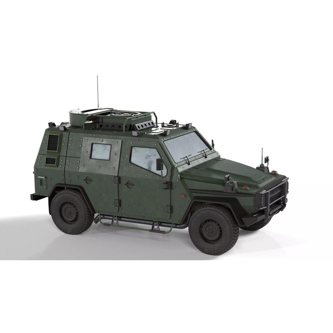 LAPV Enok Light Armored Patrol Vehicle 3D Model – Low Poly, PBR Textures, Game Ready - View 2