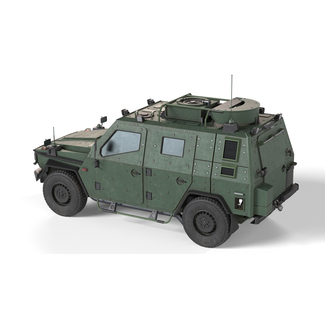 LAPV Enok Light Armored Patrol Vehicle 3D Model – Low Poly, PBR Textures, Game Ready - View 3