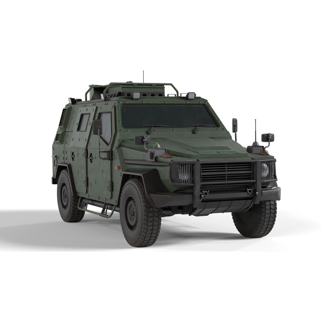 LAPV Enok Light Armored Patrol Vehicle 3D Model – Low Poly, PBR Textures, Game Ready - View 4