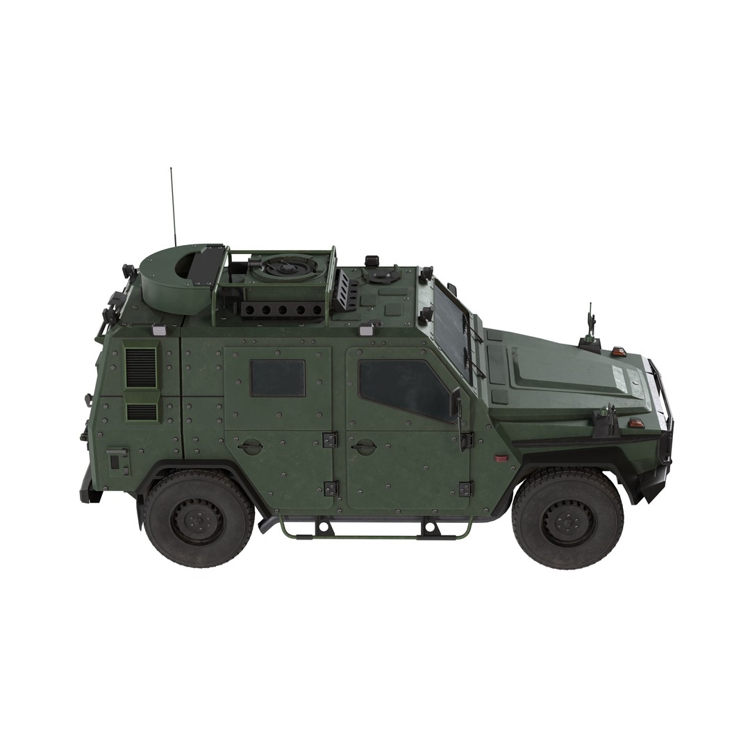 LAPV Enok Light Armored Patrol Vehicle 3D Model – Low Poly, PBR Textures, Game Ready - View 5