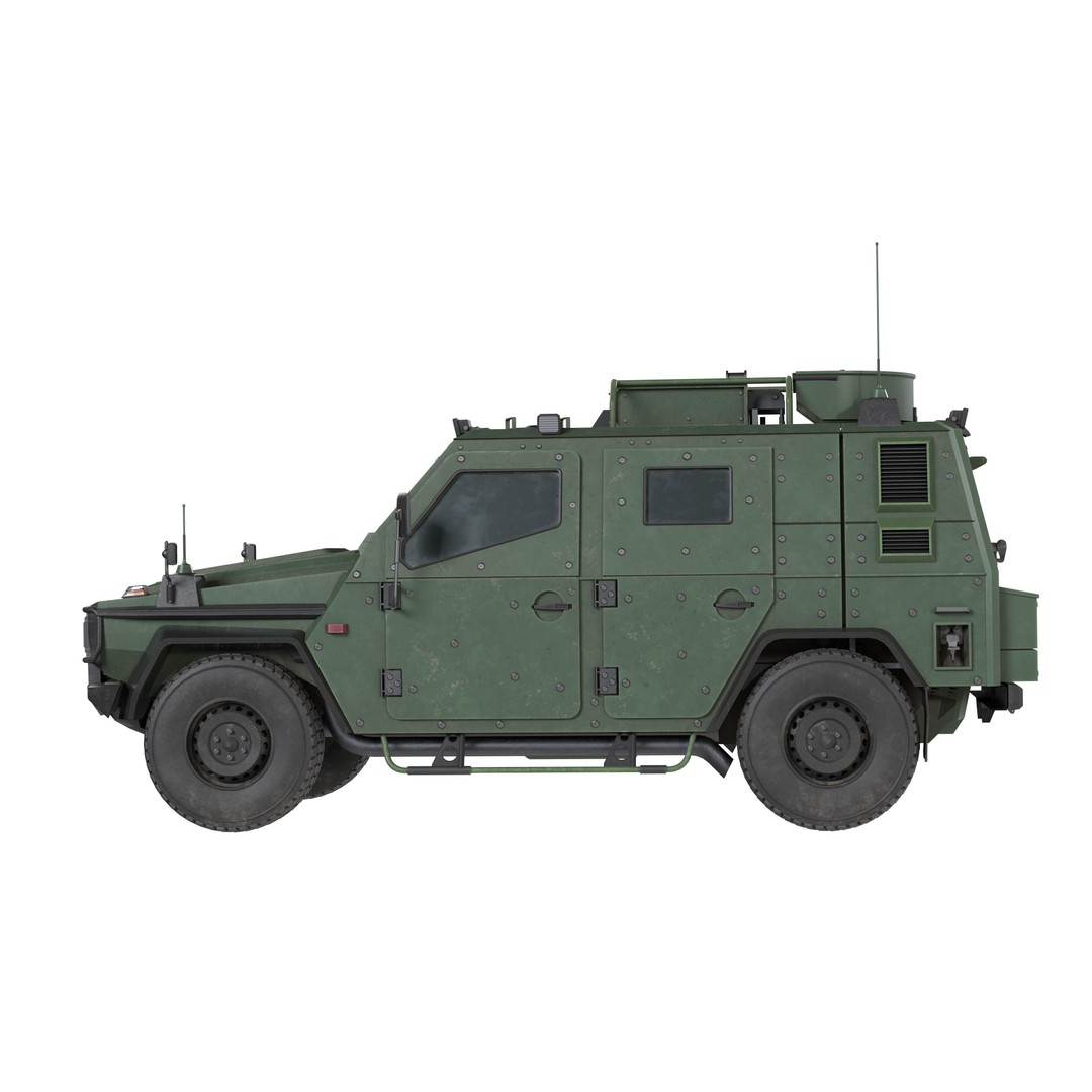 LAPV Enok Light Armored Patrol Vehicle 3D Model – Low Poly, PBR Textures, Game Ready - View 6