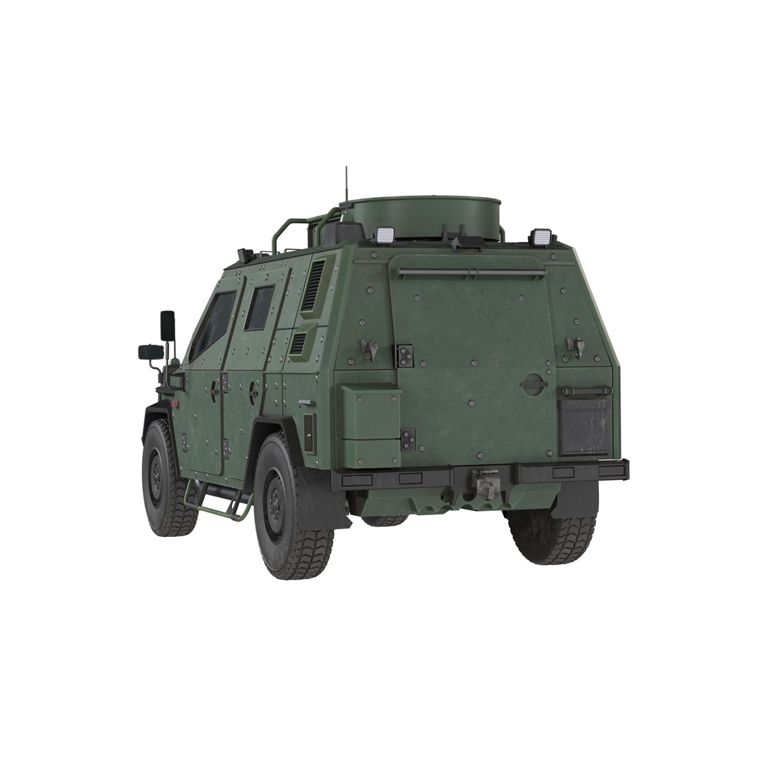 LAPV Enok Light Armored Patrol Vehicle 3D Model – Low Poly, PBR Textures, Game Ready - View 7