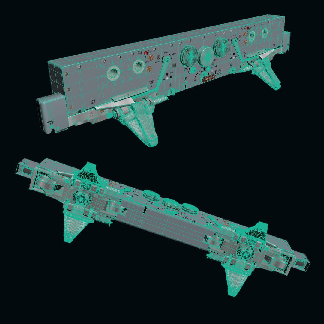 BRU-47A Weapon Rack 3D Model – High Detail Aircraft Part, FBX & OBJ - View 11