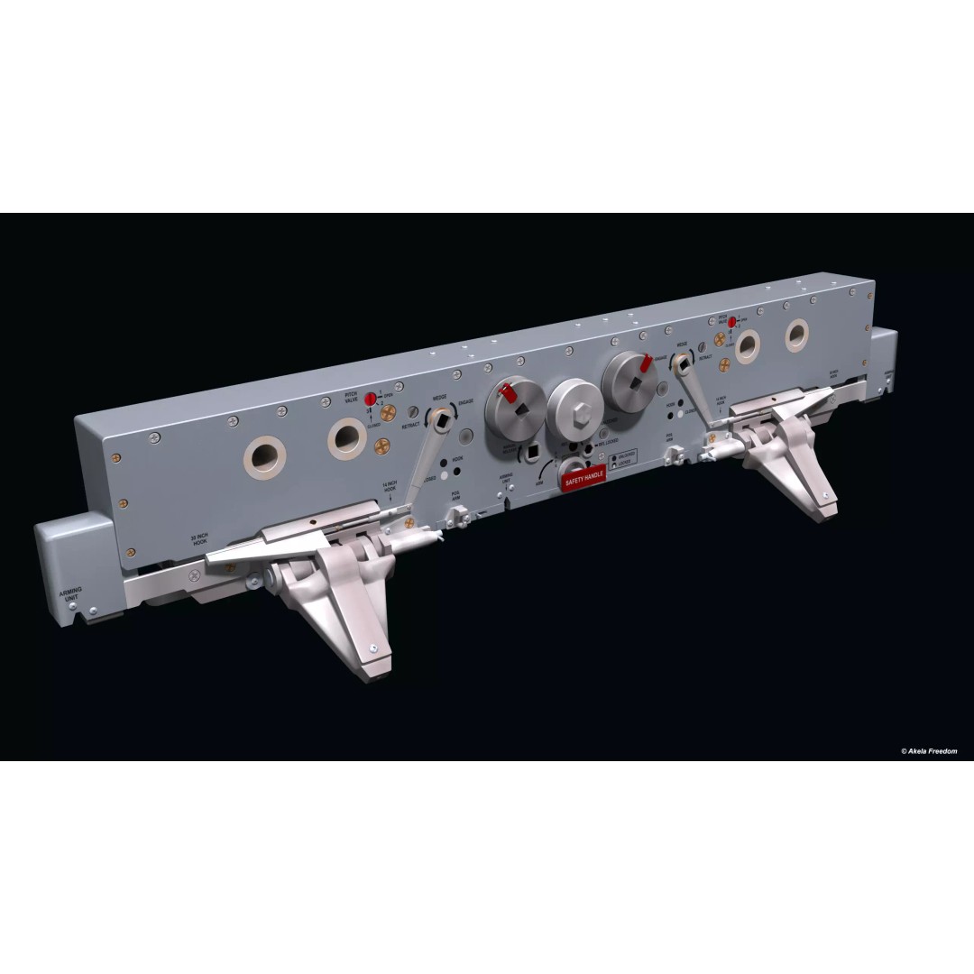 BRU-47A Weapon Rack 3D Model – High Detail Aircraft Part, FBX & OBJ - View 2