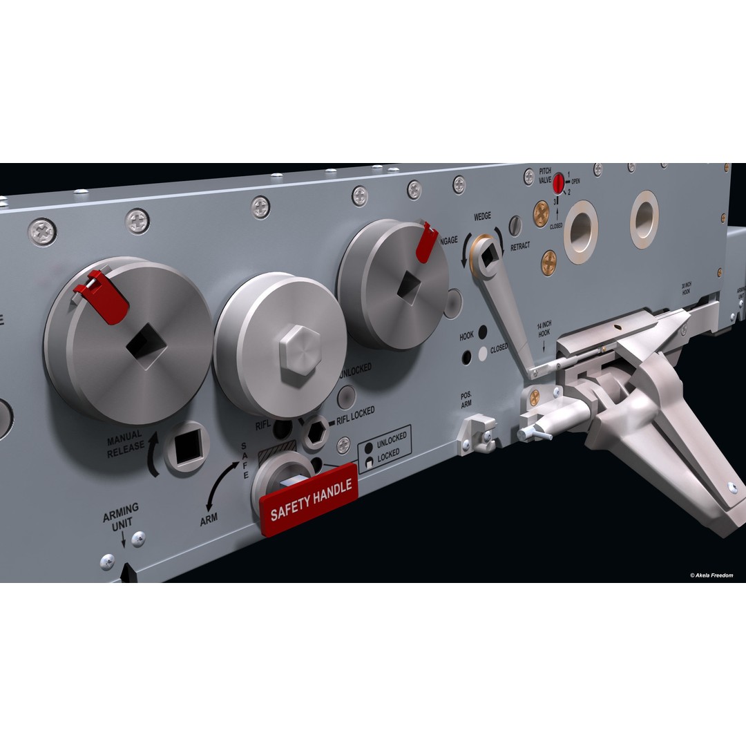 BRU-47A Weapon Rack 3D Model – High Detail Aircraft Part, FBX & OBJ - View 7