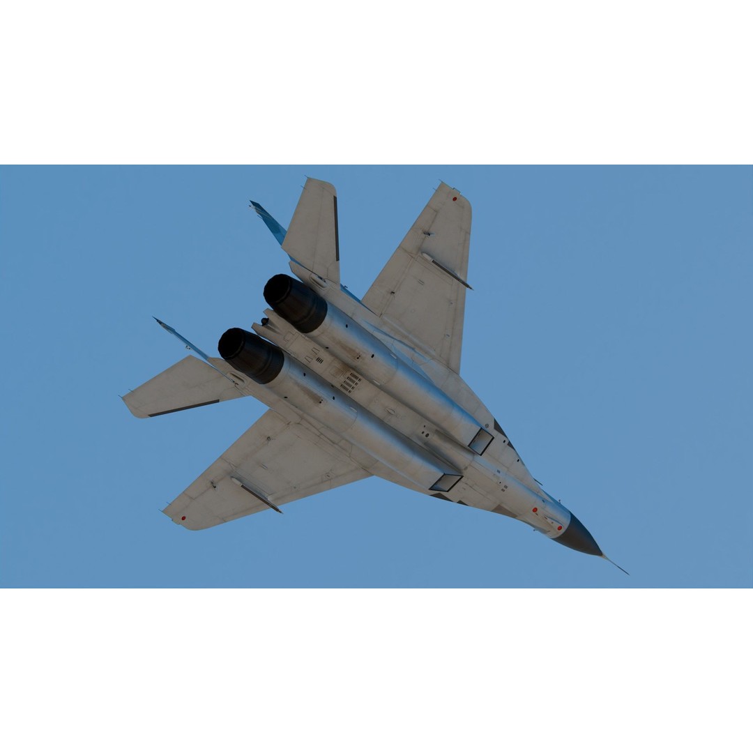 Mikoyan MiG-29 3D Model – High Poly Military Aircraft, FBX, PBR Textures - View 5