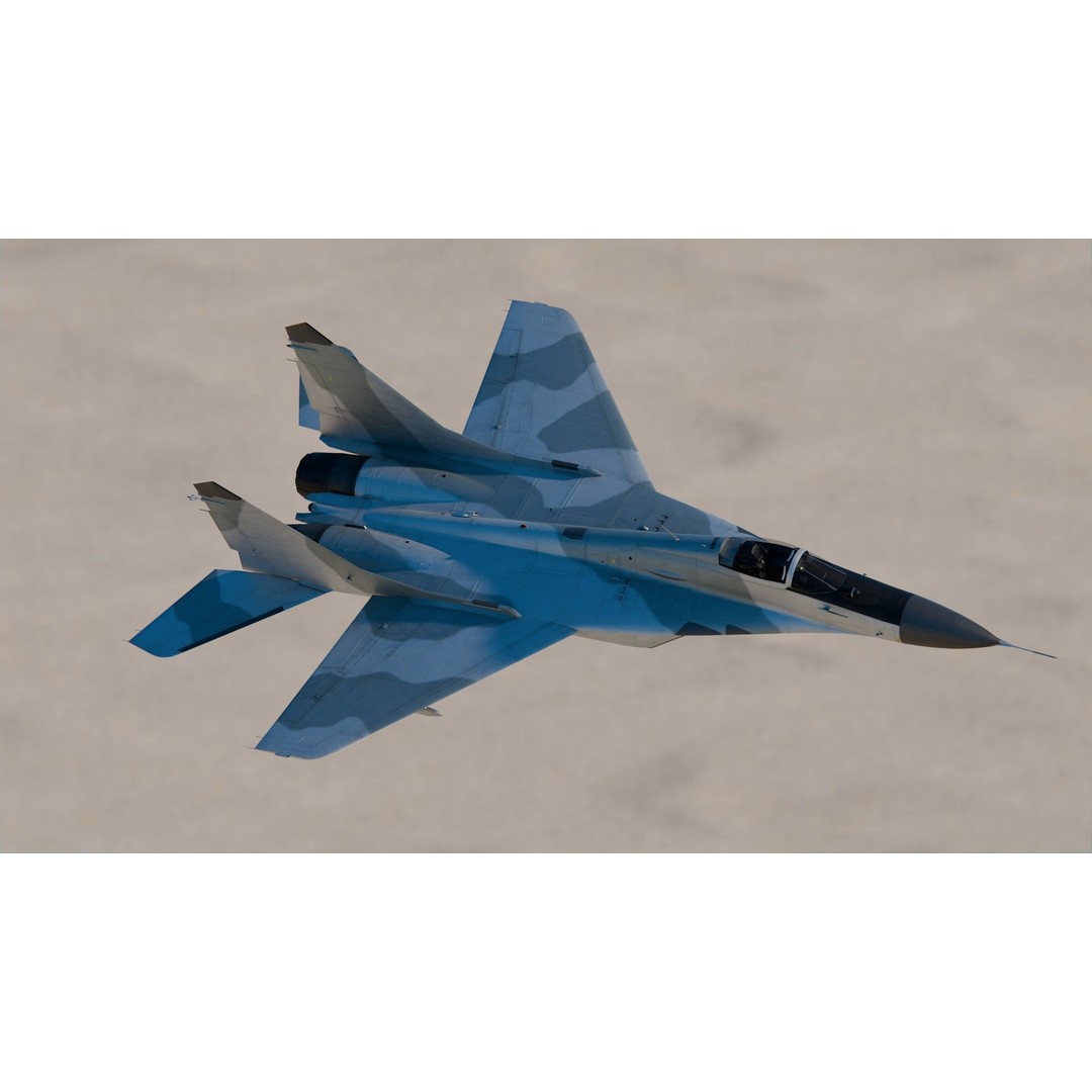 Mikoyan MiG-29 3D Model – High Poly Military Aircraft, FBX, PBR Textures - View 6