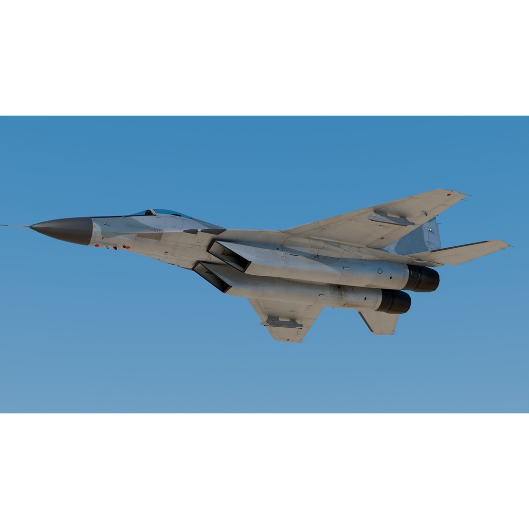 Mikoyan MiG-29 3D Model – High Poly Military Aircraft, FBX, PBR Textures - View 9