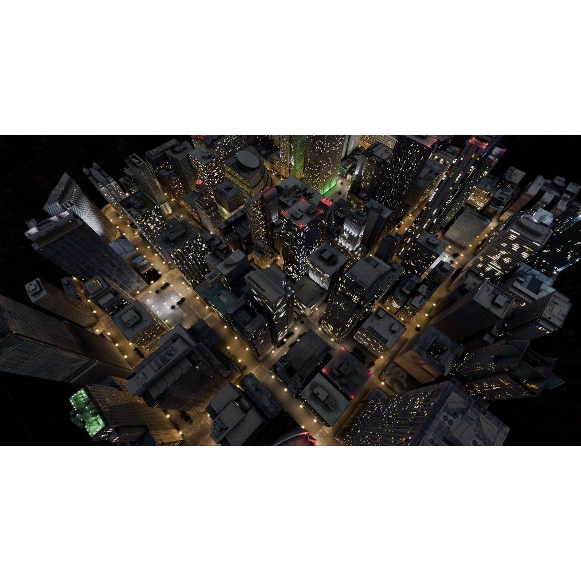 Chicago Cityscape - Low-Poly Game-Ready 3D Model - View 3