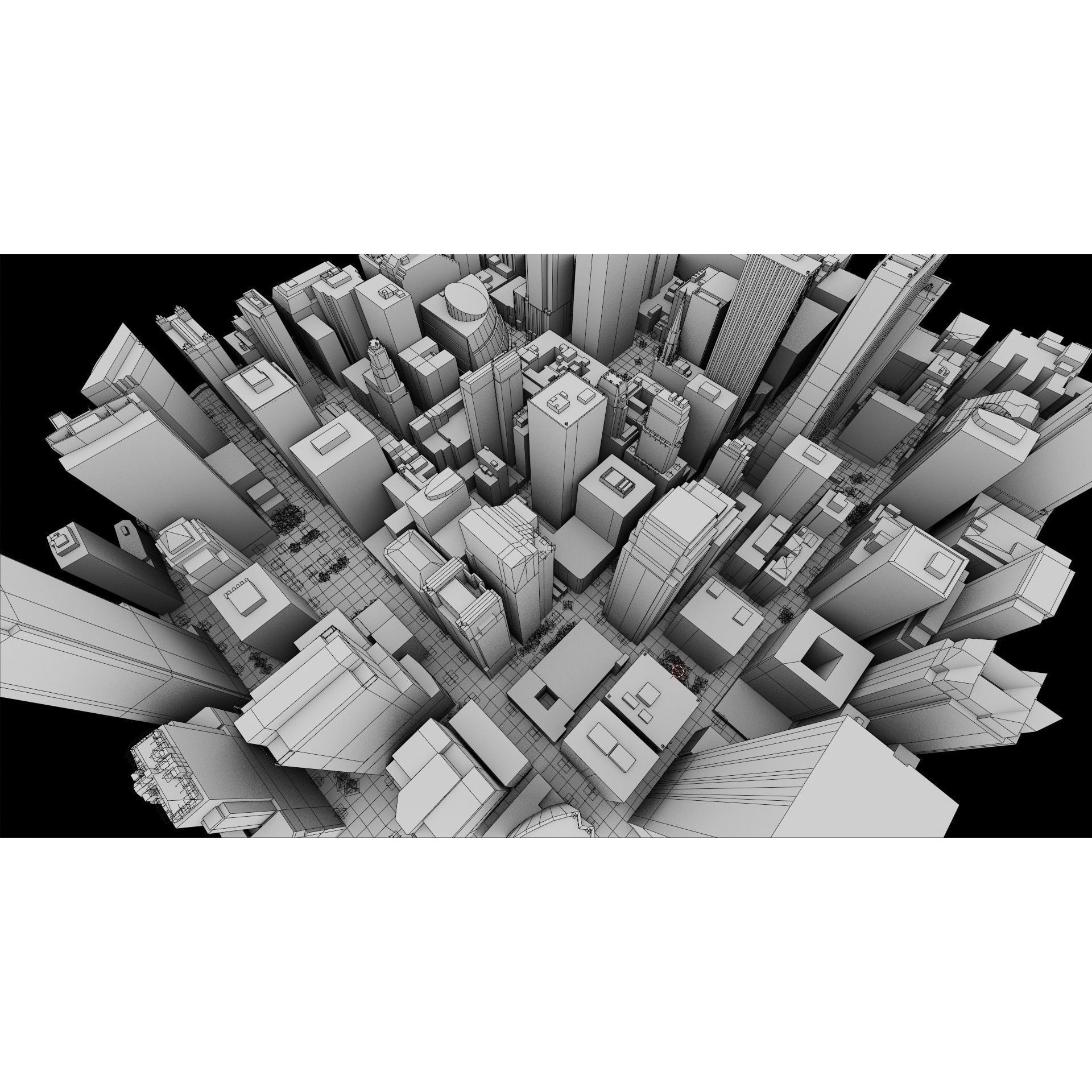 Chicago Cityscape - Low-Poly Game-Ready 3D Model - View 4