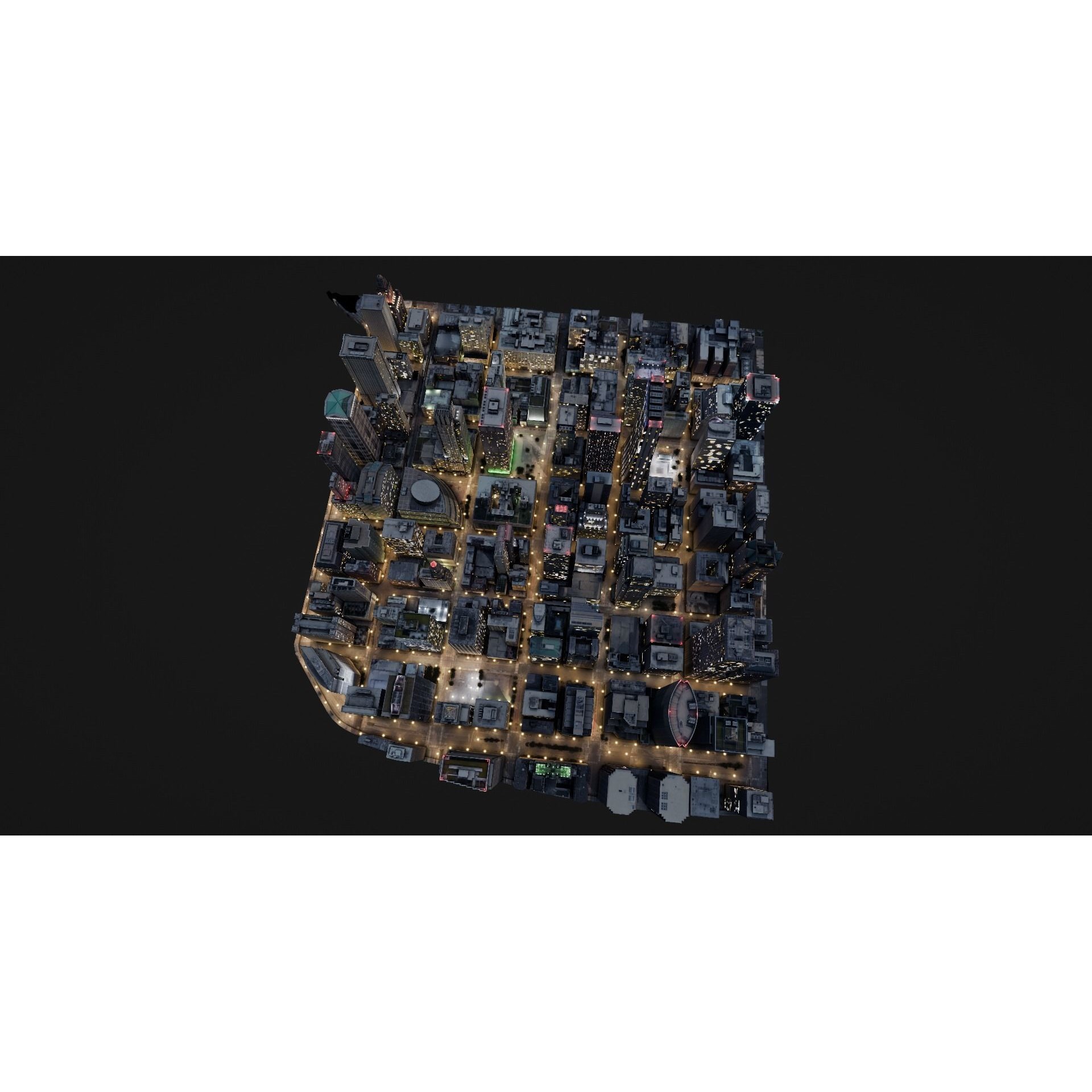Chicago Cityscape - Low-Poly Game-Ready 3D Model - View 5