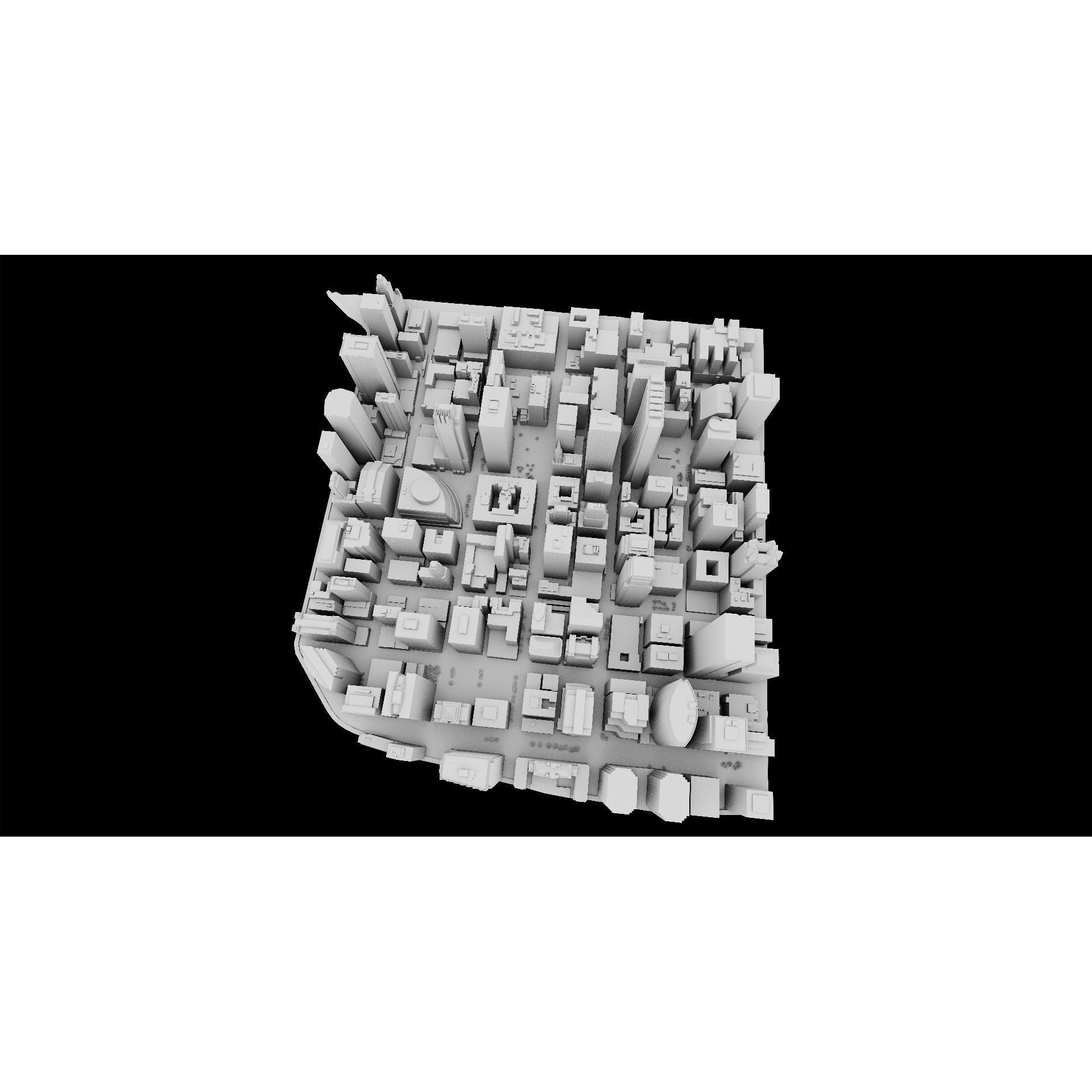 Chicago Cityscape - Low-Poly Game-Ready 3D Model - View 6