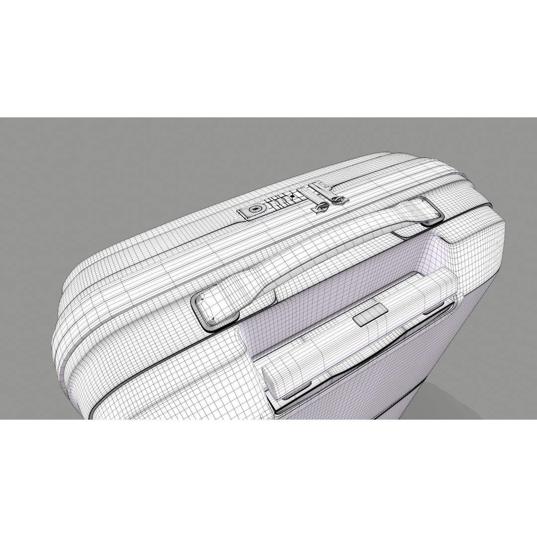 American Tourister Trolley 3D Model – Game Ready PBR Asset, FBX, OBJ