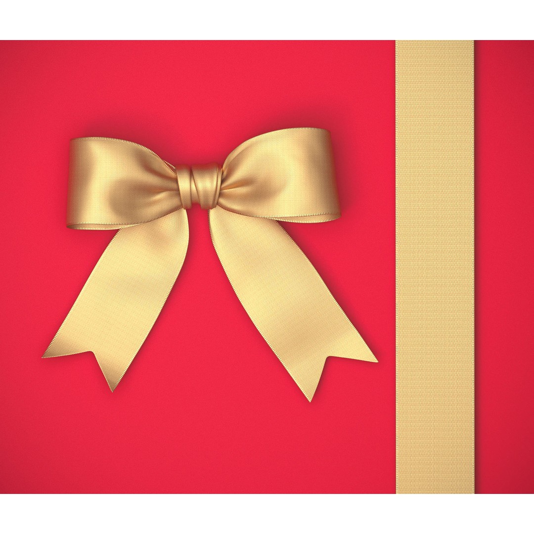 Realistic Gift Bow 3D Model – High Precision PBR Asset, FBX & OBJ - View 3